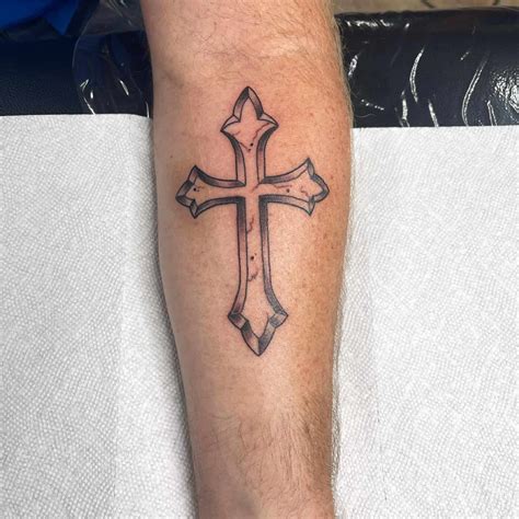 cross tattoos for men|men's forearm cross tattoo ideas.